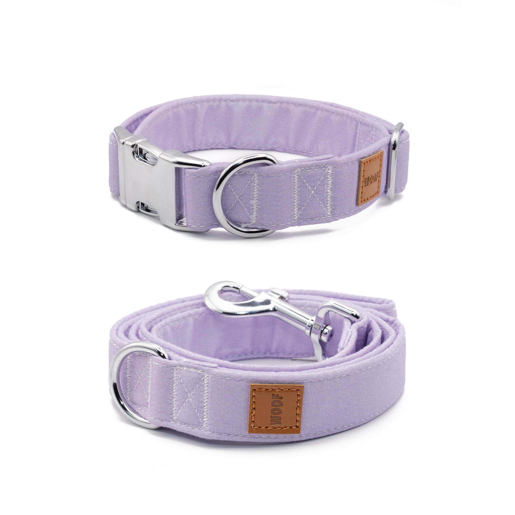 Coleira e Trela Lavender